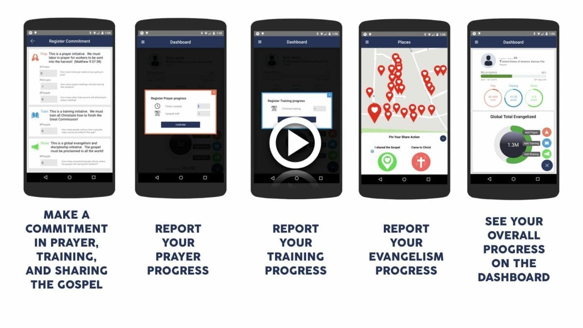 View video overview of WISE covering the following features: Make a Commitment in prayer, training, and sharing the gospel. Report your prayer progress. Report your training progress. Report your evangelism progress. See your overall progress on the dashboard.